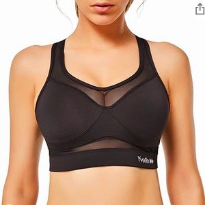 Black mesh Yvette Sports Bra
